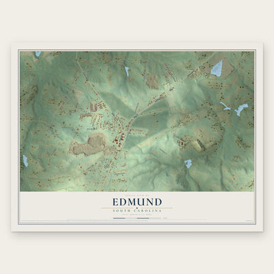 Edmund, South Carolina map print, the full design