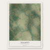 Elliott, South Carolina map print, the full design