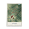 Map of Elloree, South Carolina, 12 x 18 inch unframed archival matte print