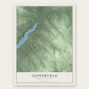 Gloverville, South Carolina map print, the full design