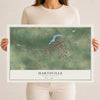 Map of Hartsville, South Carolina, 12 x 18 inch unframed archival matte print