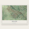 Hilltop, South Carolina map print, the full design