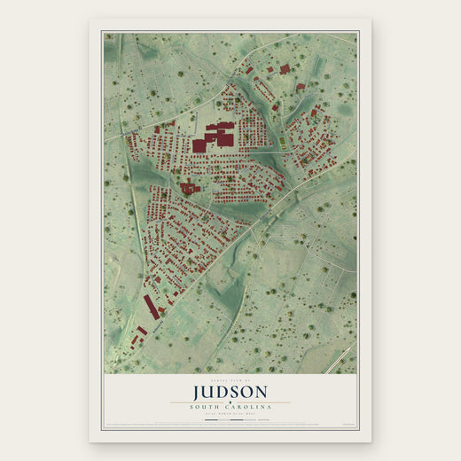 Judson, South Carolina map print, the full design