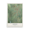 Map of Kershaw, South Carolina, 12 x 18 inch unframed archival matte print