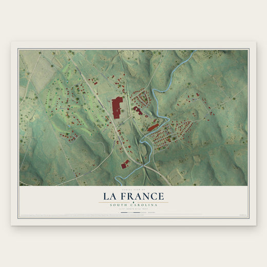 La France, South Carolina map print, the full design
