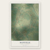Manville, South Carolina map print, the full design