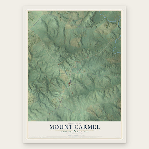 Mount Carmel, South Carolina map print, the full design