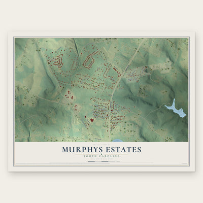 Murphys Estates, South Carolina map print, the full design