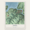 Newry, South Carolina map print, the full design