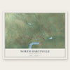 North Hartsville, South Carolina map print, the full design