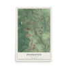 Map of Pendleton, South Carolina, 12 x 18 inch unframed archival matte print