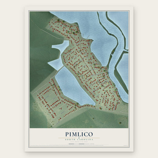 Pimlico, South Carolina map print, the full design