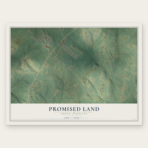 Promised Land, South Carolina map print, the full design
