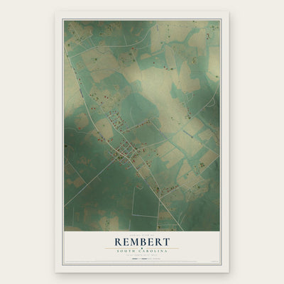 Rembert, South Carolina map print, the full design