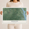 Map of Ridgeland, South Carolina, 12 x 18 inch unframed archival matte print