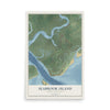 Map of Seabrook Island, South Carolina, 12 x 18 inch unframed archival matte print