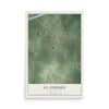 Map of St. Stephen, South Carolina, 12 x 18 inch unframed archival matte print