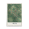 Map of Varnville, South Carolina, 12 x 18 inch unframed archival matte print