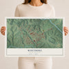Map of Whitmire, South Carolina, 12 x 18 inch unframed archival matte print