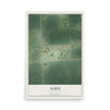 Map of Albee, South Dakota, 12 x 18 inch unframed archival matte print