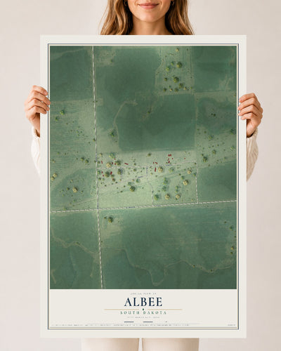 Map of Albee, South Dakota, 24 x 36 inch unframed archival matte print