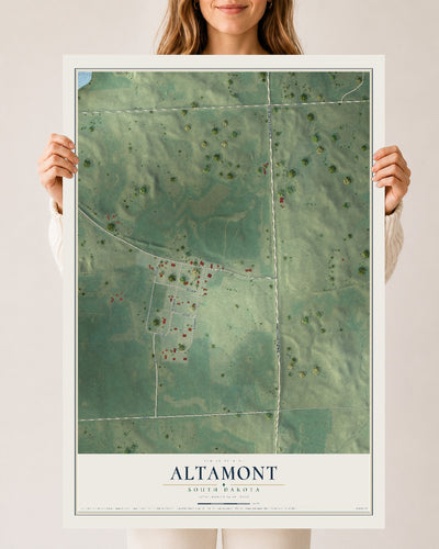 Map of Altamont, South Dakota, 24 x 36 inch unframed archival matte print