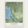 Angostura, South Dakota map print, the full design