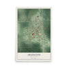 Map of Arlington, South Dakota, 12 x 18 inch unframed archival matte print