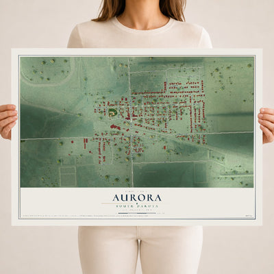Map of Aurora, South Dakota, 18 x 24 inch unframed archival matte print