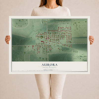 Map of Aurora, South Dakota, 24 x 36 inch unframed archival matte print