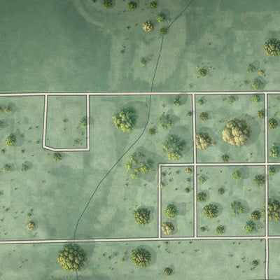Close-up of the map of Bath Corner, South Dakota print showing street and building detail