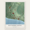 Bon Homme Colony, South Dakota map print, the full design