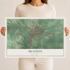 Map of Brandon, South Dakota, 12 x 18 inch unframed archival matte print