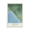 Map of Brant Lake, South Dakota, 12 x 18 inch unframed archival matte print