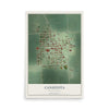 Map of Canistota, South Dakota, 12 x 18 inch unframed archival matte print