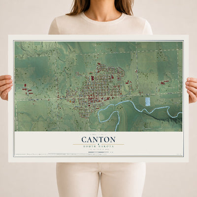 Map of Canton, South Dakota, 18 x 24 inch unframed archival matte print