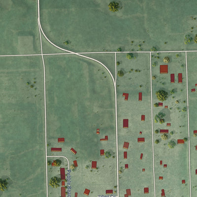 Second close-up of the map of Clark, South Dakota print showing more streets and buildings
