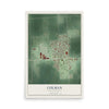 Map of Colman, South Dakota, 12 x 18 inch unframed archival matte print