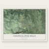 Colonial Pine Hills, South Dakota map print, the full design