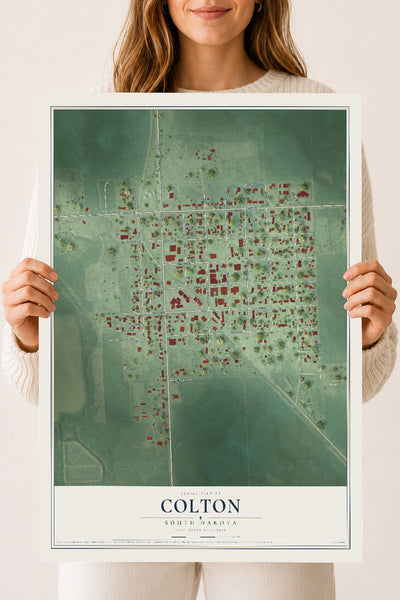 Map of Colton, South Dakota, 18 x 24 inch unframed archival matte print