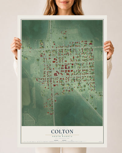 Map of Colton, South Dakota, 24 x 36 inch unframed archival matte print