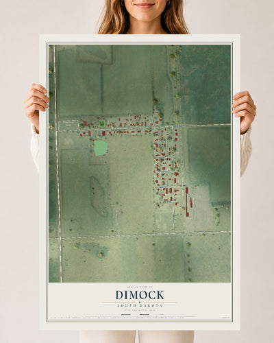 Map of Dimock, South Dakota, 24 x 36 inch unframed archival matte print
