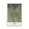 Map of Dupree, South Dakota, 12 x 18 inch unframed archival matte print