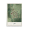 Map of Ethan, South Dakota, 12 x 18 inch unframed archival matte print