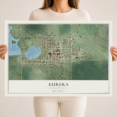 Map of Eureka, South Dakota, 18 x 24 inch unframed archival matte print