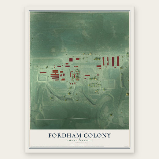 Fordham Colony, South Dakota map print, the full design
