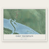 Fort Thompson, South Dakota map print, the full design