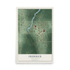 Map of Frederick, South Dakota, 12 x 18 inch unframed archival matte print