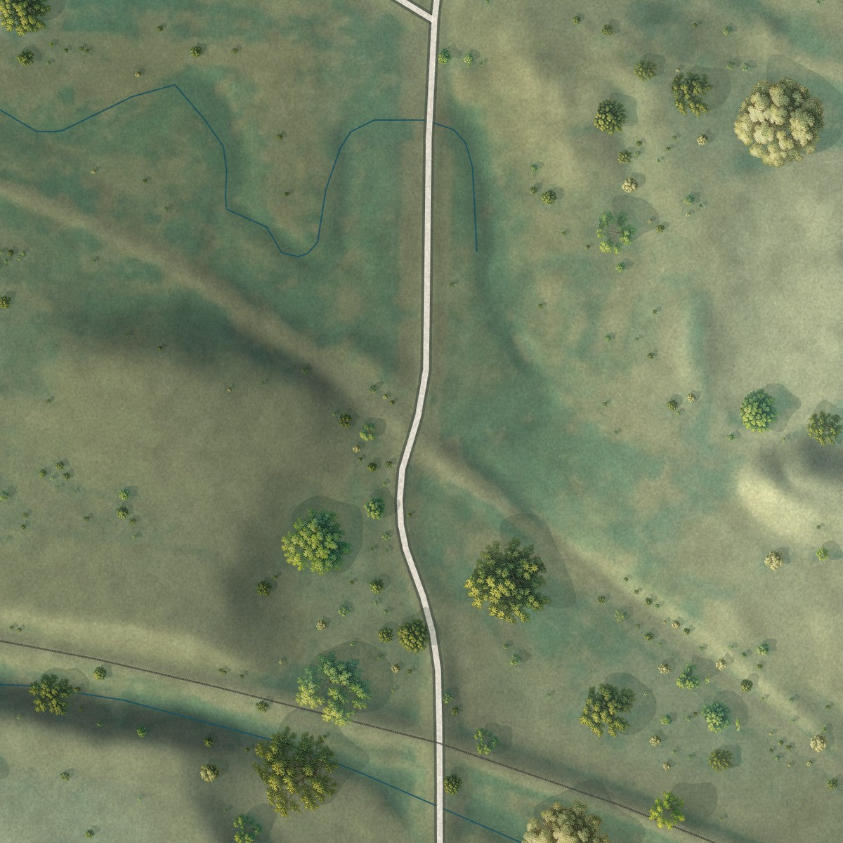 Second close-up of the map of Glenham, South Dakota print showing more streets and buildings