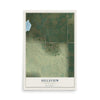 Map of Hillsview, South Dakota, 12 x 18 inch unframed archival matte print